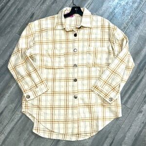 Women’s Plaid Flannel Shacket – Size 2XL – Button Front – Casual Overshirt